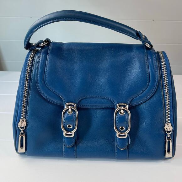 Cole Haan Vintage Cerulean Blue Handbag Purse & Ocean Alexa Wallet - Picture 2 of 16